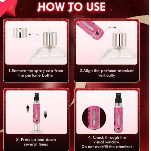 NWOT Betty Boop Pink Heart Perfume Atomizer - Picture 5 of 5